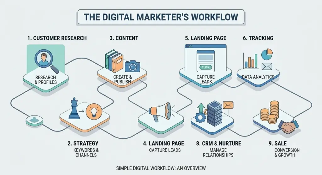 work flow of digital marketing